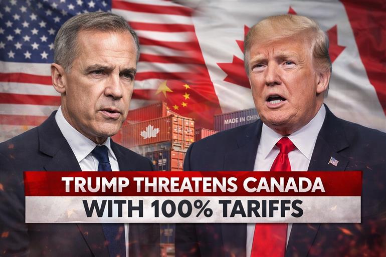 Trump Warns of 100% Tariffs on Canadian Goods Over China Trade Concerns
