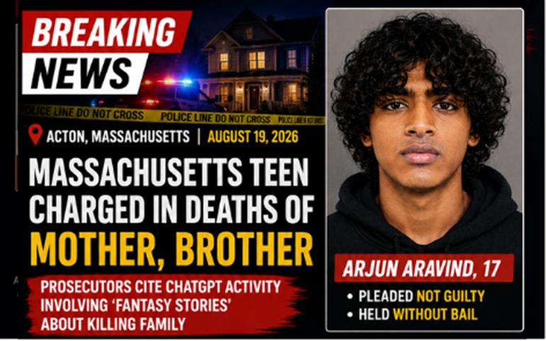 MASSACHUSETTS TEEN CHARGED IN DEATHS OF MOTHER, BROTHER; PROSECUTORS CITE CHATGPT ACTIVITY
